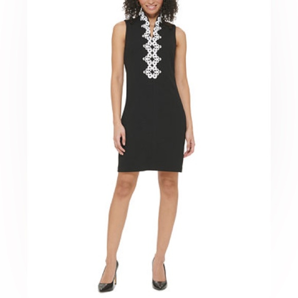 Jessica Howard Lace Trim Shift Dress